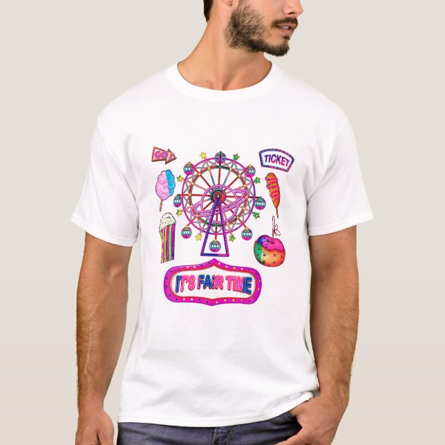 Fair Time Funny Staat Fair Ferr T-Shirt (Vorderseite)