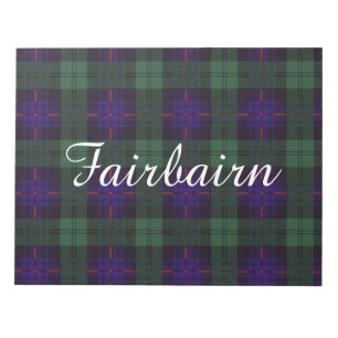 Fairbairn-Clan Plaid schottischer Kilt Tartan Notizblock