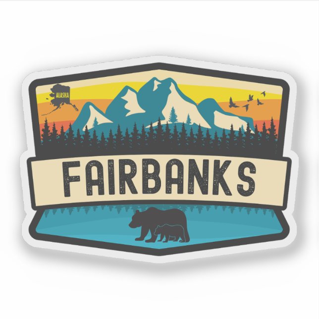 Fairbanks, Alaska Aufkleber (Vorderseite)