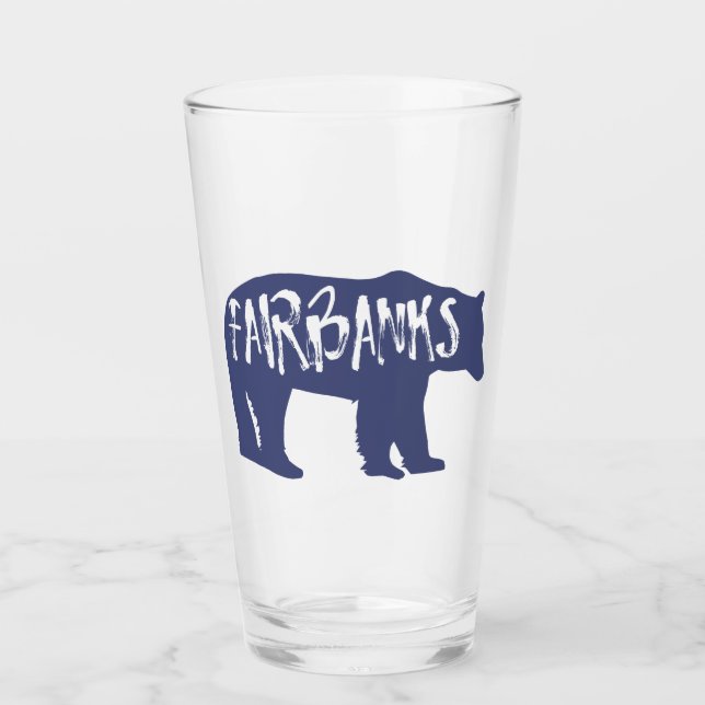 Fairbanks Alaska Bear Glas (Vorderseite)