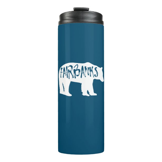 Fairbanks Alaska Bear Thermosbecher (Vorderseite)