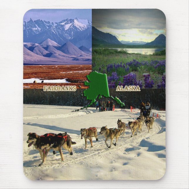 Fairbanks, Alaska Collage Mousepad (Vorne)