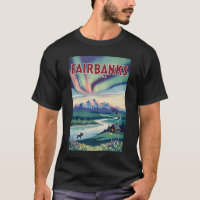 Fairbanks Alaska Nordlicht-Illustration