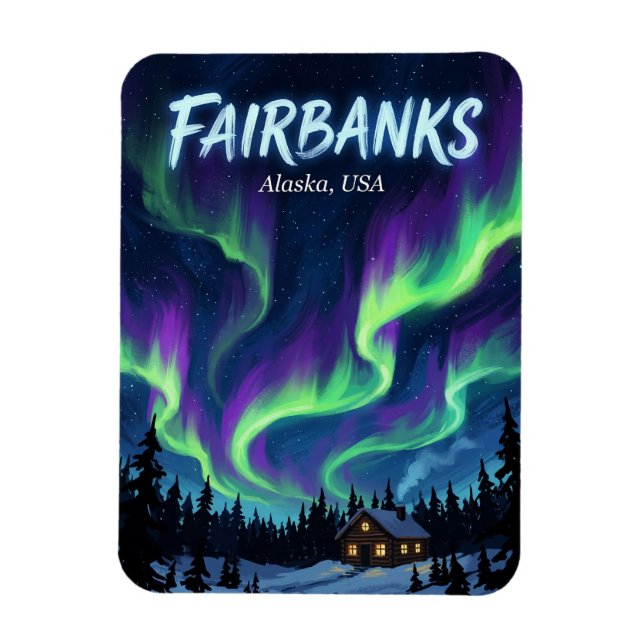 Fairbanks Alaska Postkarte Magnet (Vertikal)
