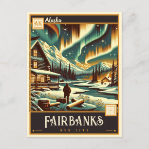 Fairbanks, Alaska Vintage Postkarte