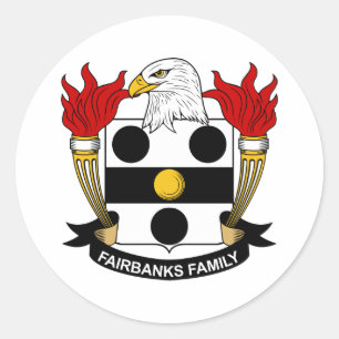 Fairbanks-Familienwappen Runder Aufkleber