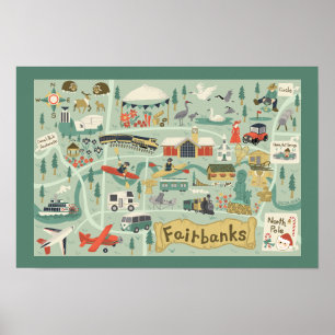 Fairbanks Map Poster