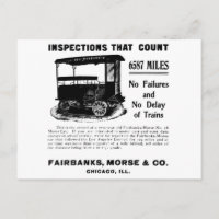 Fairbanks Morse Track Inspection MotorCar Postcard