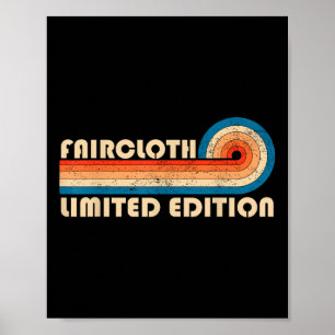 Faircloth Nachname Retro Vintage 80er 90er Geburts Poster