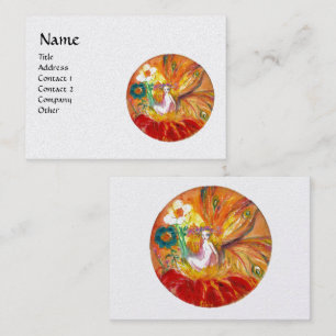 FAIRE DER BLUME Fantasy Red Yellow White Pearl Visitenkarte