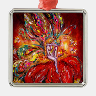 FAIRE IN RED ORNAMENT AUS METALL