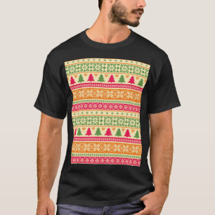 Fairer Isle Style Weihnachten Nahtlos T-Shirt