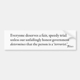 Faires Gerichtsverfahren? (NDAA) Autoaufkleber