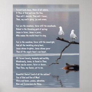 Fairest Lord Jesu Church Christlich Hymne Art Post Poster