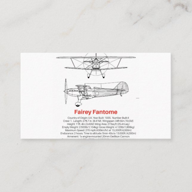 Fairey Fantome Business Card Visitenkarte (Vorderseite)
