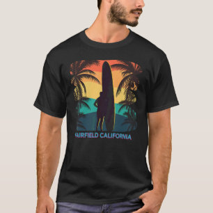 Fairfield Kalifornien Ca Palmenbaum Surfbrett Surf T-Shirt
