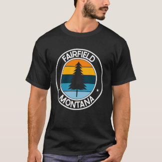 Fairfield Montana MT USA City Pride Retro Sunset T-Shirt