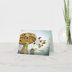 Fairground Swing note card Karte