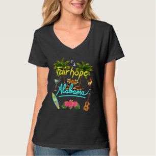 Fairhope Alabama Beach Summer Palm Surf Sun Set Pa T-Shirt