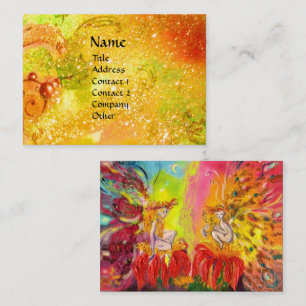 FAIRIEN DAWN / MAGIC GLITZERN IN GOLD YELLOW VISITENKARTE