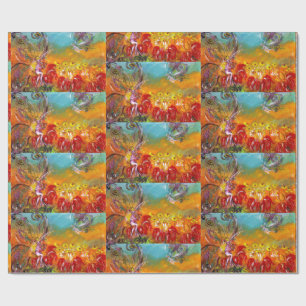 FAIRIEN DER ROTEN BLUME Blumenfantasie Geschenkpapier