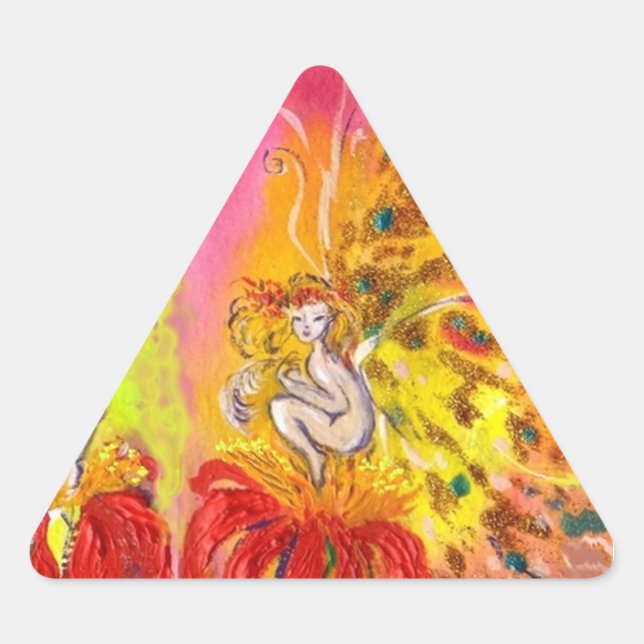 FAIRIEN DES DAWN, Dreieck Dreieckiger Aufkleber (Vorderseite)