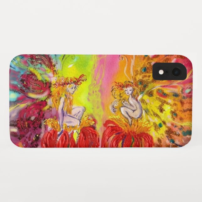 FAIRIEN VON DAWN / Blume Fairies Pink Yellow Case-Mate iPhone Hülle (Rückseite (Horizontal))