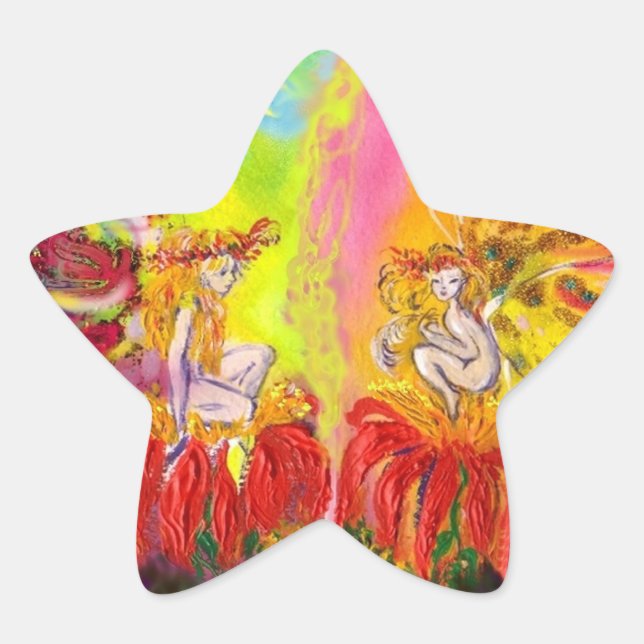 FAIRIEN VON DAWN, Stern Stern-Aufkleber (Vorderseite)