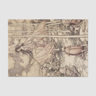 "Fairies and Elves" von Arthur Rackham Seidenpapier