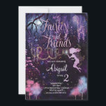 Fairies and Friends Birthday Invitation Einladung<br><div class="desc">Purple Fairies and friends birthday invitation
this enchanted invitation is like no other with it's dark purple wisteria background and purple fairy and enchanted forest
Make you little ones birthday extra special</div>