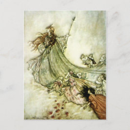Fairies Away - Arthur Rackham Postkarte