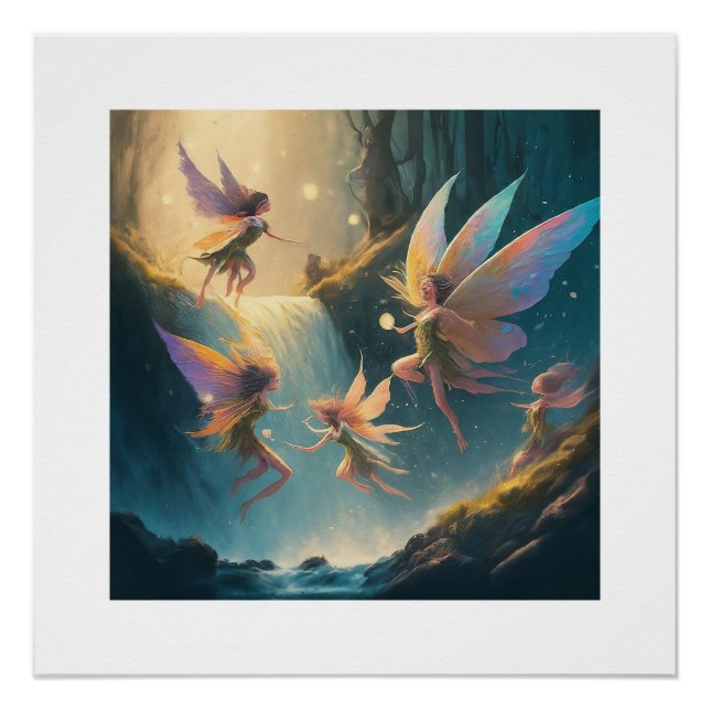 Fairies_ Dance_ Magica_ Ätherischer Wald Poster (Vorderseite)