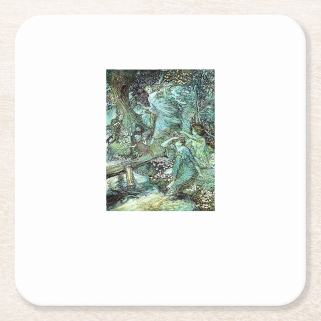 Fairies Fairycore Fashion Aesthetic Goblincore Cot Rechteckiger Pappuntersetzer (Vorderseite)