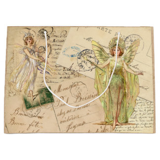Fairies gegen handschriftliche Geschenktasche Große Geschenktüte