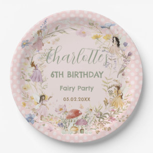 Fairies Wildblume Meadow Blume Geburtstagsparty Pappteller
