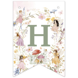 Fairies Wildblume Wiese Blume Geburtstagsgarland Wimpelkette