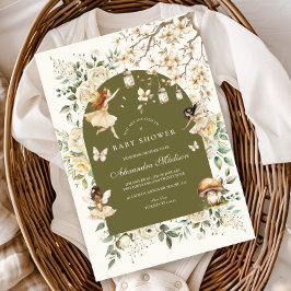 Fairies Wildblumen Blume Meadow Baby Dusche Einladung