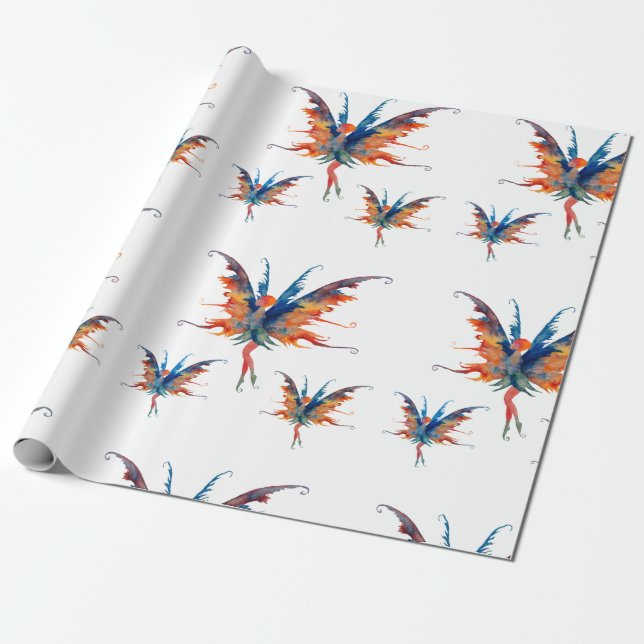 Fairies Wings Matte Wrapping Paper Geschenkpapier (Ungerollt)