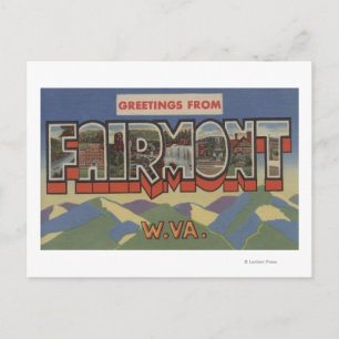 Fairmont, West Virginia - Große Briefszenen Postkarte