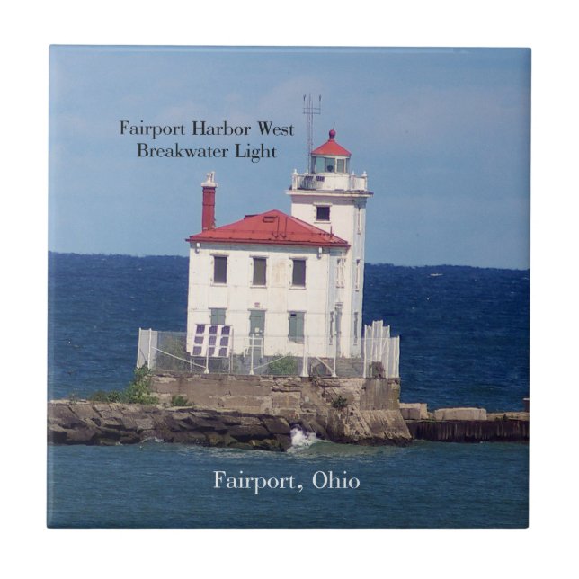 Fairport Harbour West Breakwater Light Fliesen (Vorderseite)