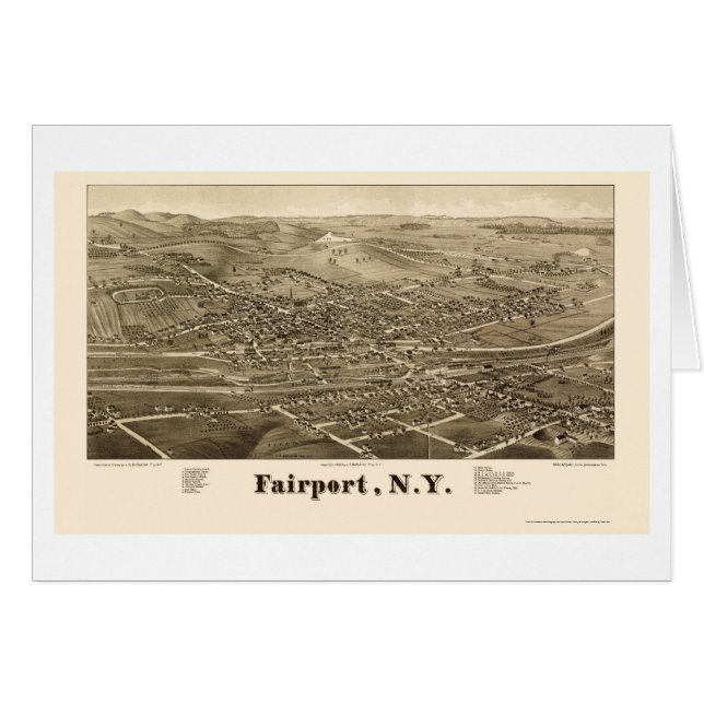 Fairport, NY panoramische Karte - 1885 (Vorderseite (Horizontal))