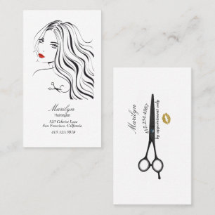 Fairstylist Silhouette Business Card Visitenkarte