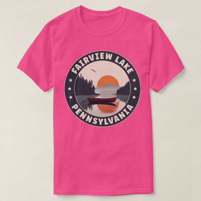 Fairview Lake Pennsylvania Sunset T-Shirt (Design vorne)