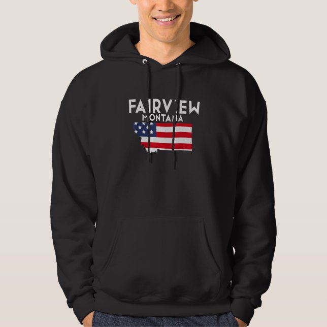 Fairview Montana USA State America Travel Montanan Hoodie (Vorderseite)