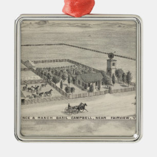 Fairview-res, Ranches Ornament Aus Metall