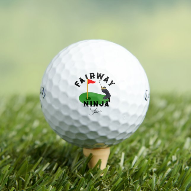 Fairway Ninja Golf, #fathersdaygift Custom Golfball (Insitu T-Shirt)