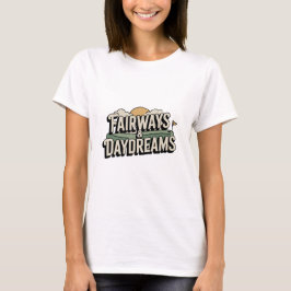 Fairways And Daydreams Retro Landscape Art T-Shirt