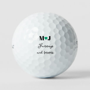 "Fairways and Forevers" Golfplatz-Hochzeitsgeschen Golfball