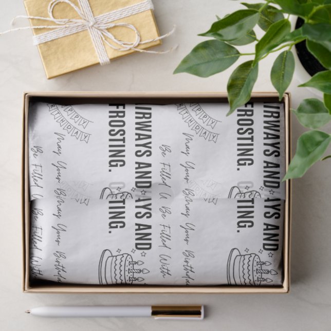 Fairways And Frosting Funny Golfer Birthday  Seidenpapier (Geschenk)