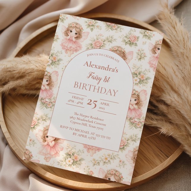 Fairy 1st Birthday Storybook Einladung (Von Creator hochgeladen)